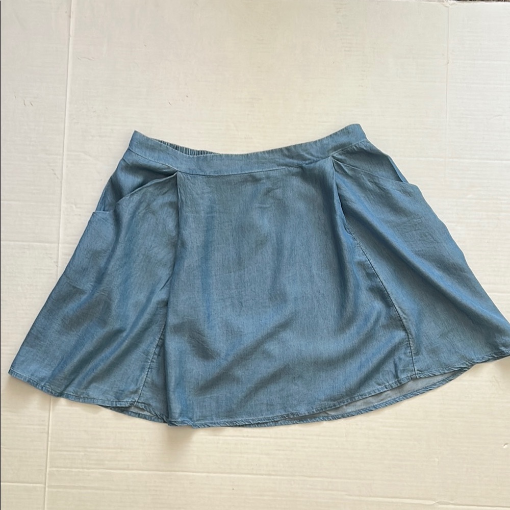 Old Navy Chambray Skater Skirt Size Small